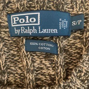Polo Ralph Lauren Men’s Size S High Quality Designer Cable-Knit Cotton Sweater